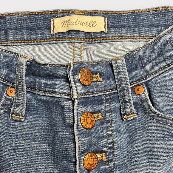 Madewell - High Rise Skinny Crop w Button Fly - Size 25 - Mid-Blue - Picture 6 of 8